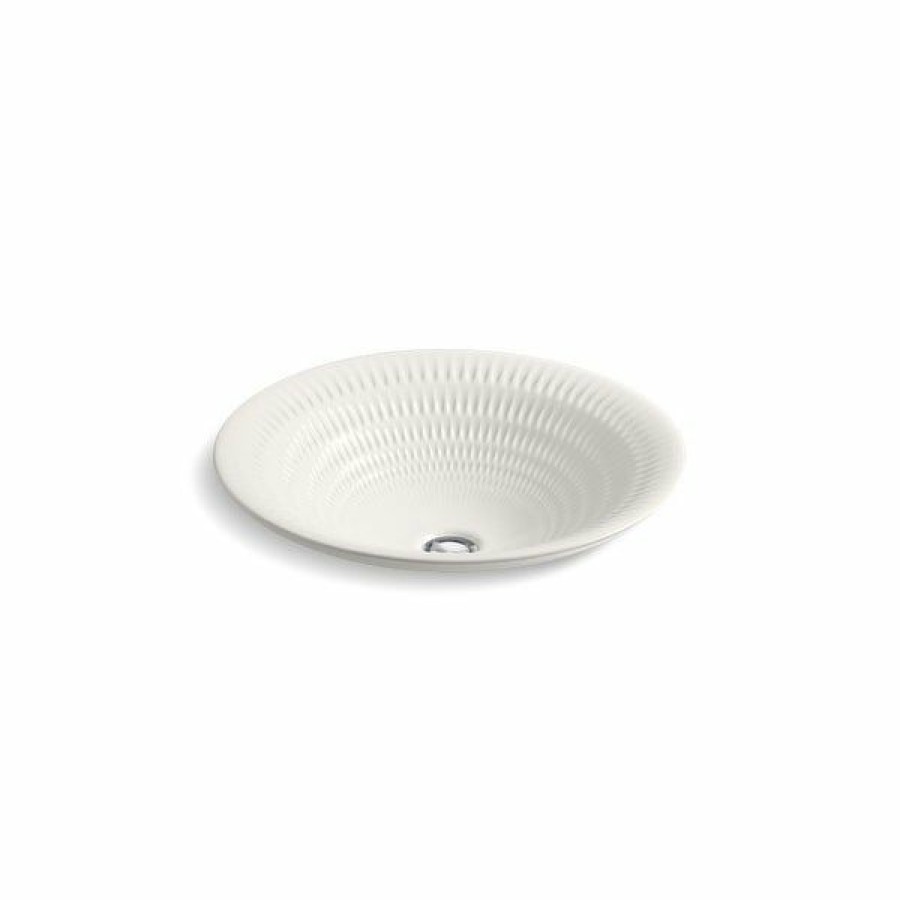 Home Goods * | Brand New Kohler Derring Carillon Round Wading Pool Vessel Bathroom Sink Translucent White (K-17890-Rl-K8) Multi-Color