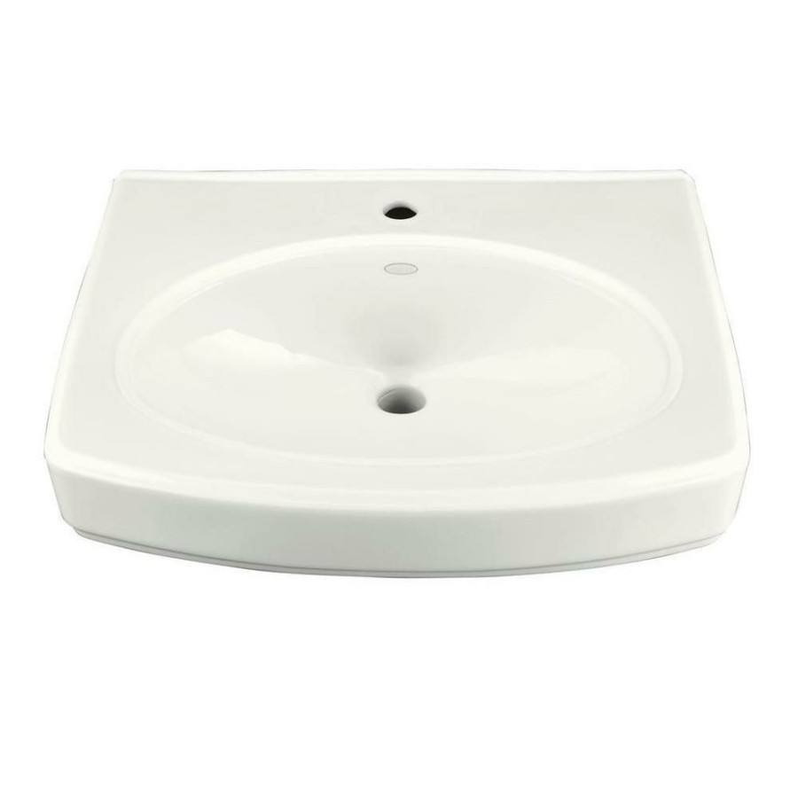 Home Goods * | Best Sale Kohler Pinoir Bathroom Sink Basin With Single Faucet Hole White (K-2028-1-0)