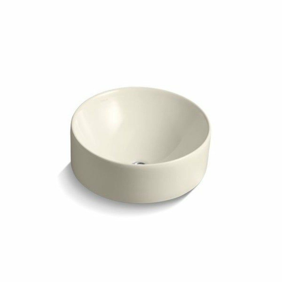 Home Goods * | Brand New Kohler Vox Round Vessel Bathroom Sink Almond (K-14800-47)