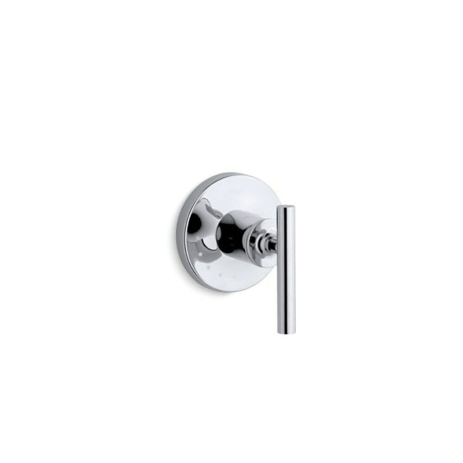 Home Goods * | Best Deal Kohler Purist Valve Trim With Lever Handle For Volume Control Valve Requires Valve Polished Chrome