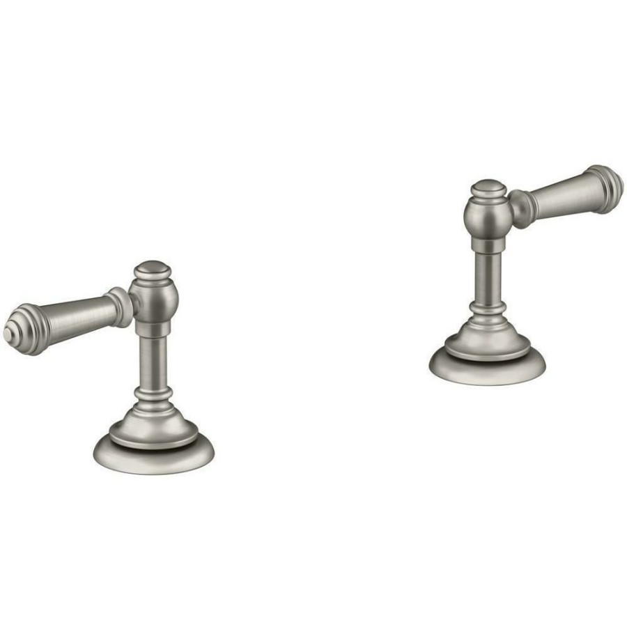 Home Goods * | Best Sale Kohler Artifacts Bathroom Sink Lever Handles, Vibrant Brushed Nickel