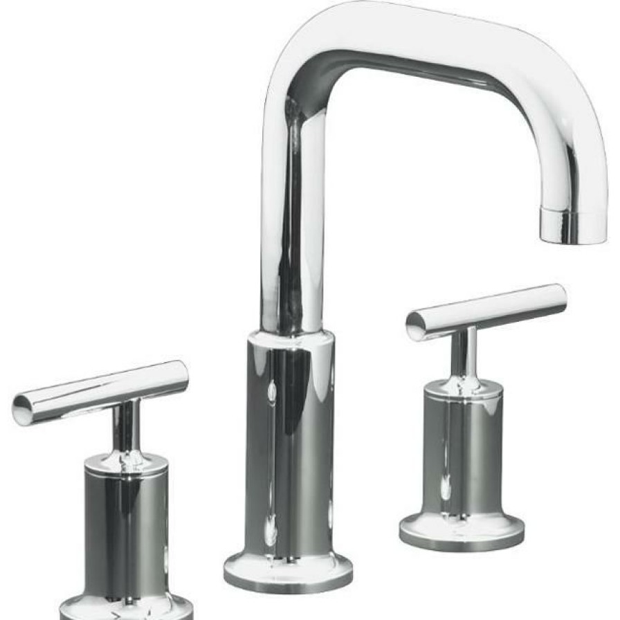 Home Goods * | Best Reviews Of Kohler K-T14428-4-Cp Polished Chrome Purist Deck-Mount High-Flow Bath Faucet Trim With Cross Handles, Valve Not Included