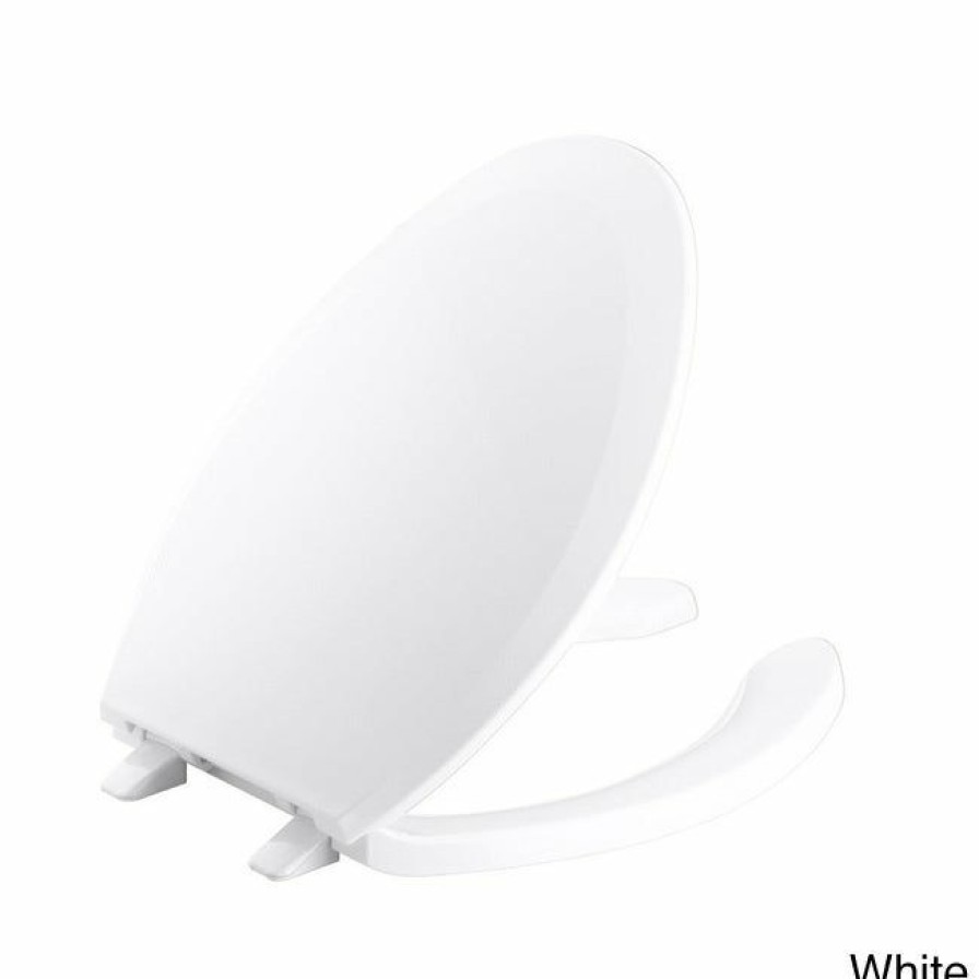 Home Goods * | Best Sale Kohler Lustra Plastic Elongated Toilet Seat K-4650-0 White