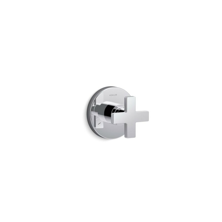 Home Goods * | Best Pirce Kohler Composed Transfer Valve Trim With Cross Handle Polished Chrome