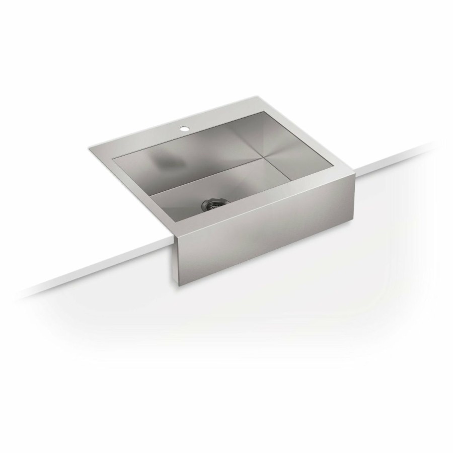 Home Goods * | Best Sale Kohler Vault 29-3/4 X 24-5/16 X 9-5/16 Self-Trimming Single-Bowl Apron-Front Kitchen Sink For 30 Cabinet