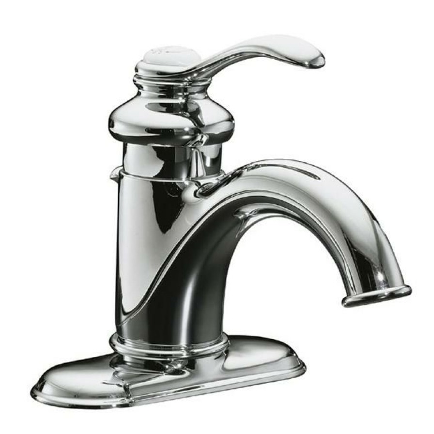 Home Goods * | Best Sale Kohler Fairfax Centerset Bathroom Sink Faucet With Single Lever Handle Polished Chrome (K-12181-Cp)