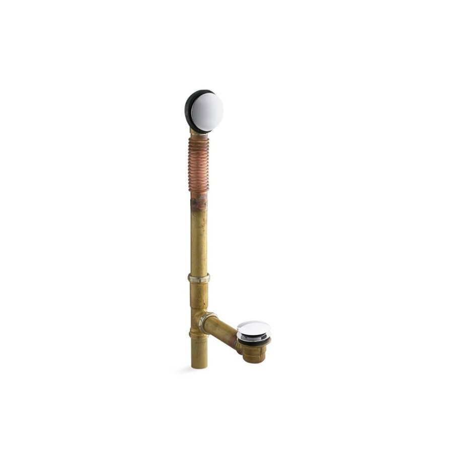 Home Goods * | Brand New Kohler Clearflo Brass Toe Tap Bath Drain Polished Chrome (K-7259-Cp)