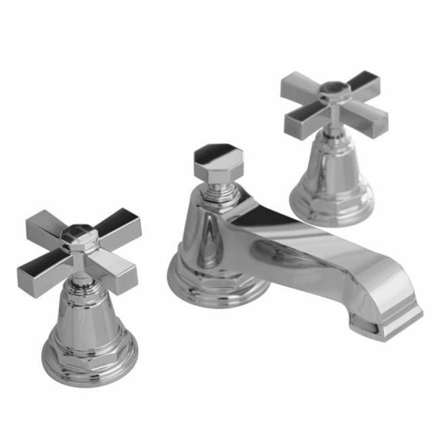 Home Goods * | Best Reviews Of Kohler K-13132-3A-Cp Polished Chrome Pinstripe Pure Widespread Lavatory Faucet With Cross Handles