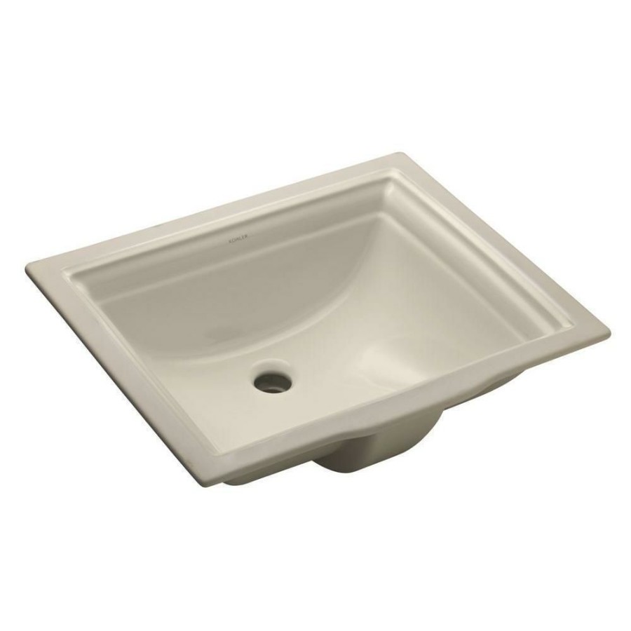 Home Goods * | Best Sale Kohler Memoirs Undermount Bathroom Sink Biscuit (K-2339-96)